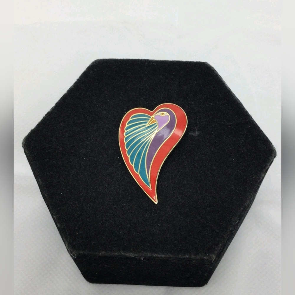 Laurel Burch "Dove Heart" Brooch/Pendant